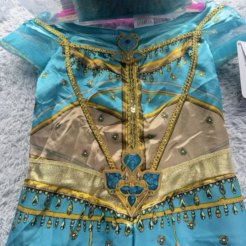 Disney Live Action Aladdin Jasmine Girls Halloween Costume Sz XS 3T-4T XSmall